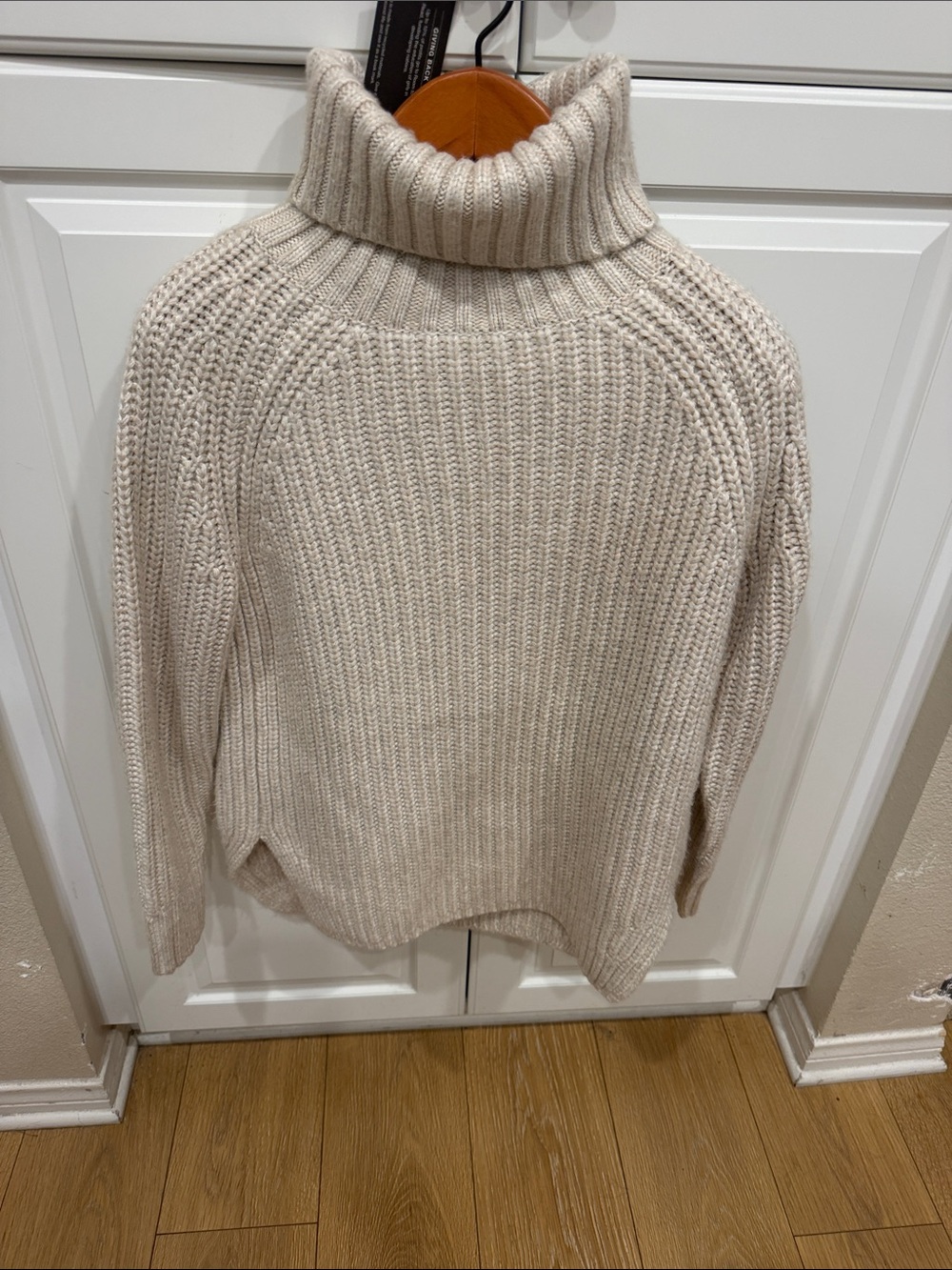 Alp N Rock Cream Ribbed Turtleneck Sweater